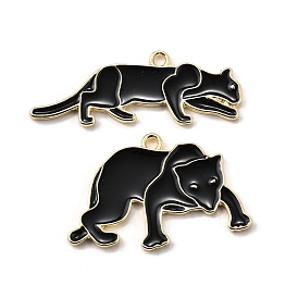 Подвески из эмали и сплава, леопардовые прелести, золотые