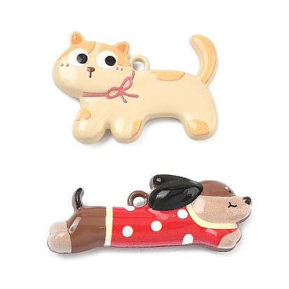 Подвески из сплава краски для выпечки, животные прелести