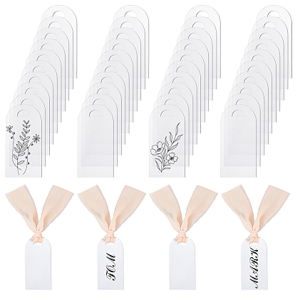 45шт. акриловые карточки для рассадки на стол, таблички с надписями на свадебных сиденьях, с полиэфирной лентой