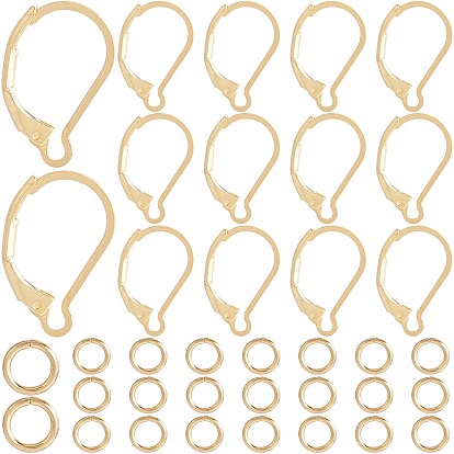 80 шт. 304 серьги с рычагом из нержавеющей стали, с 100 соединительными кольцами