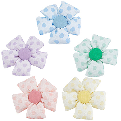 10шт. 5 цвета полиэстер цветок, украшения для шитья своими руками