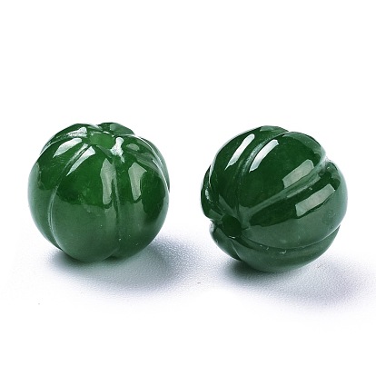 Colgantes de jade myanmar natural tallado con tema de otoño/jade birmano, teñido, calabaza