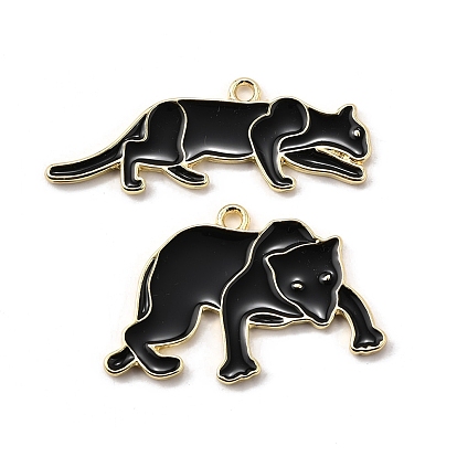 Подвески из эмали и сплава, леопардовые прелести, золотые