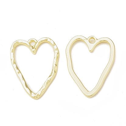 Crémaillère pendentifs en alliage placage, sans cadmium et sans nickel et sans plomb, creux, charme coeur