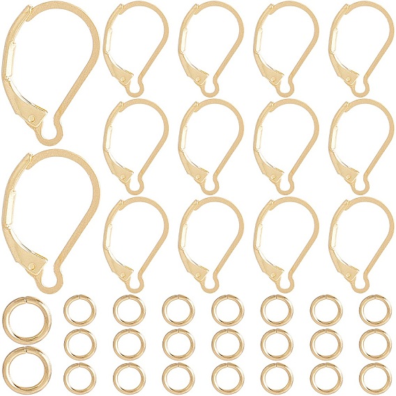 80 шт. 304 серьги с рычагом из нержавеющей стали, с 100 соединительными кольцами