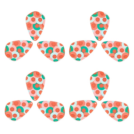 Подвески из ацетата целлюлозы (смолы) sunnyclue, 3 d распечатано, слеза, с кольцом рисунком