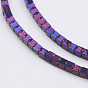 Electroplate Non-Magnetic Synthetic Hematite Beads Strands, Cube