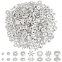 400pcs 8 styles perles d'espacement en alliage et laiton