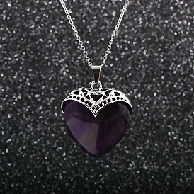 Stainless Steel Heart Pendant Necklace for Women - European and American Fashion Jewelry