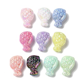 UV Plating Acrylic Beads, Flower