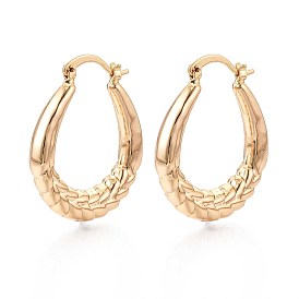 U-образные латунные серьги-кольца, без никеля 