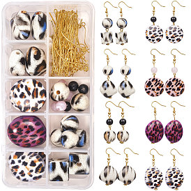 SUNNYCLUE DIY Earring Making, with Acrylic Beads, Alloy Spacers Beads, Iron Head Pins, Brass Eye Pins & Earring Hooks