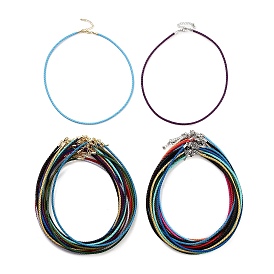 Braided Round Imitation Leather Bracelets Making, with Stainless Steel Lobster Claw Clasps