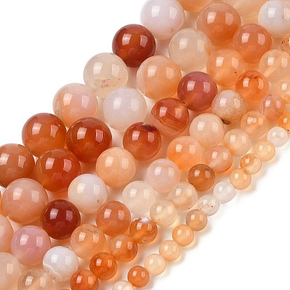 Натуральный красный агат бисер нитей, круглые