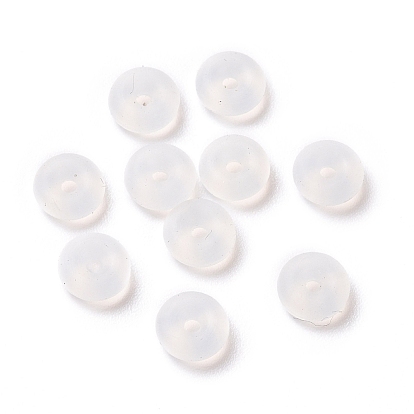 Eco-friendly PVC Earring Pads, Clip Earring Cushions, for Clip-on Earrings, Flat Round