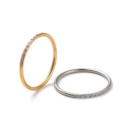 304 перстень из нержавеющей стали, с кубического циркония