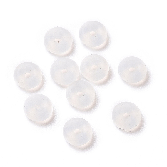 Eco-friendly PVC Earring Pads, Clip Earring Cushions, for Clip-on Earrings, Flat Round
