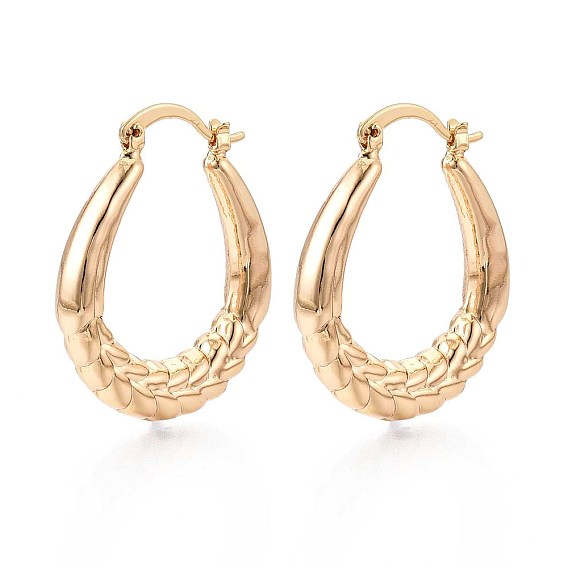 U-образные латунные серьги-кольца, без никеля 