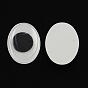 Black & White Wiggle Googly Eyes Cabochons DIY Scrapbooking Crafts Toy Accessories, Oval
