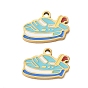 304 Stainless Steel Enamel Pendants, Ship Charms, Ion Plating(IP)