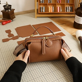 DIY PU Leather Rectangle Crossbody Lady Bag Making Sets, Shoulder Bags Kit for Beginners