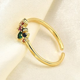 Манжеты из латуни с микро паве кубический цирконий для женщин, без кадмия, без никеля и без свинца, плоско-круглые