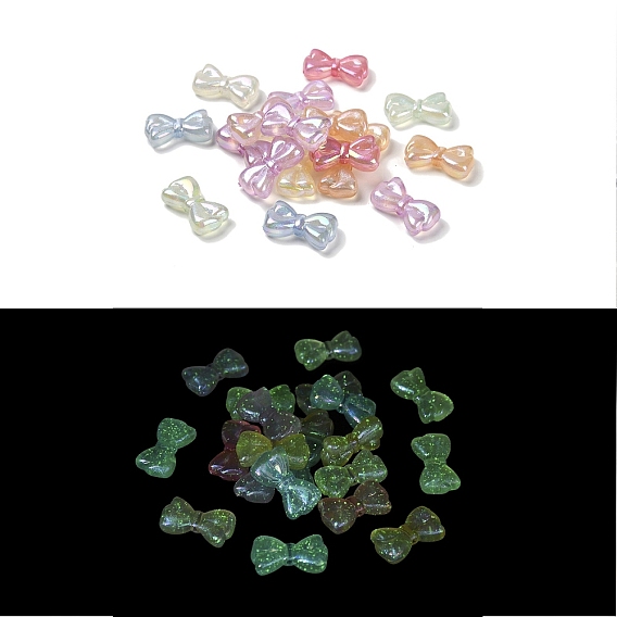 Бант УФ-покрытие светящиеся радужные переливающиеся акриловые бусины, блеск бисера, светится в темноте