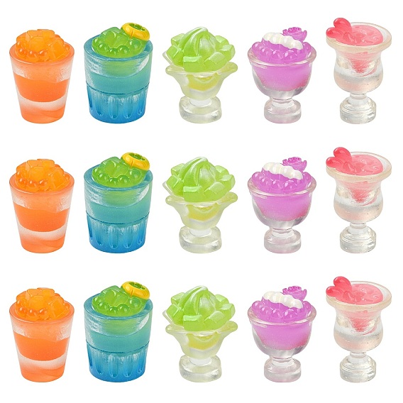30шт 5 стили украшения для показа смолы, для украшения домашнего стола, фруктовый холодный напиток