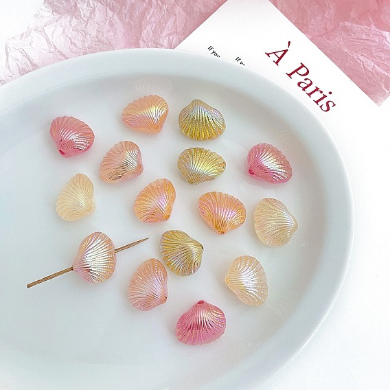 Непрозрачные акриловые бусины, раковина