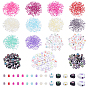 Glass Seed Beads, Transparent Inside Colours, Round Hole, Round, Craft Style Acrylic Beads