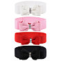 4Pcs 4 Colors Adjustable Bowknot PU Leather Elastic Waistbands for Women