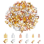 240Pcs 6 Style Brass Cord Ends, End Caps