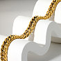 18K Gold Plated 316L Stainless Steel Necklace - Solid Link Chain, Elegant, Women's Jewelry.