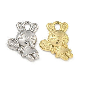 Ионное покрытие (ip) 304 подвески из нержавеющей стали, кролик с подвеской-ракеткой