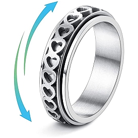 Stainless Steel Rotating Rings, Jewely for Unisex