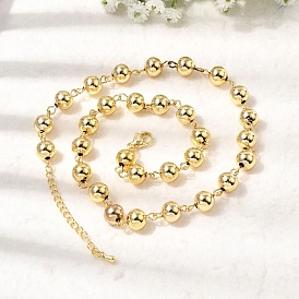 Женские цепочки из круглых латунных бусин., стойки покрытие, без кадмия и без свинца, долговечный