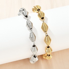 304 браслеты-цепочки из нержавеющей стали для женщин и мужчин, вакуумное покрытие pvd