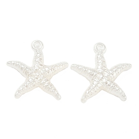 Непрозрачные подвески смолы, морская звезда, с железной платиной петлей