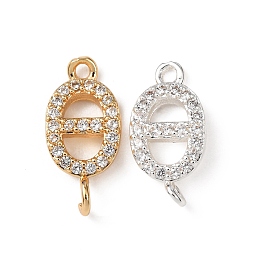 Латунные микропрозрачные кубические циркониевые соединения, овальные соединительные подвески