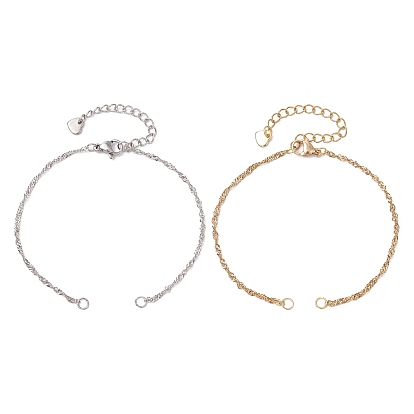 2 шт. 2 цвета 304 изготовление браслета из нержавеющей стали в Сингапуре