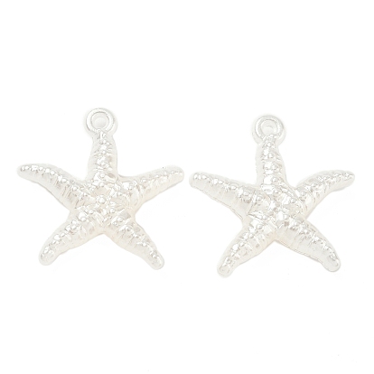 Непрозрачные подвески смолы, морская звезда, с железной платиной петлей