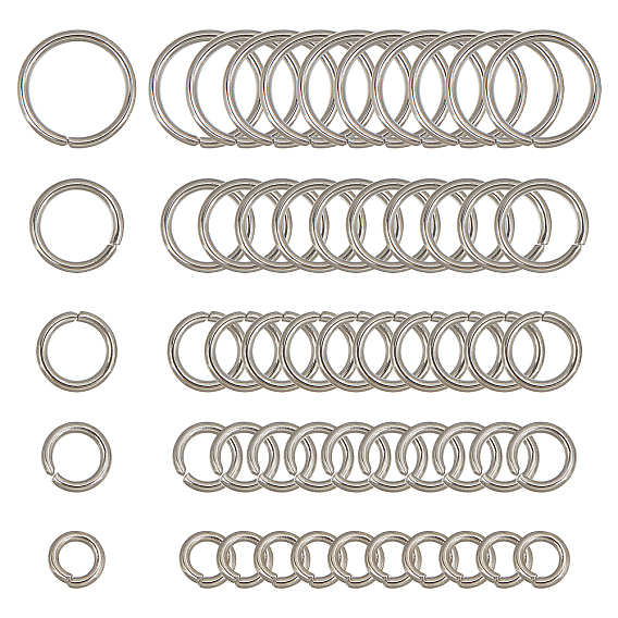304 Stainless Steel Open Jump Rings, Round