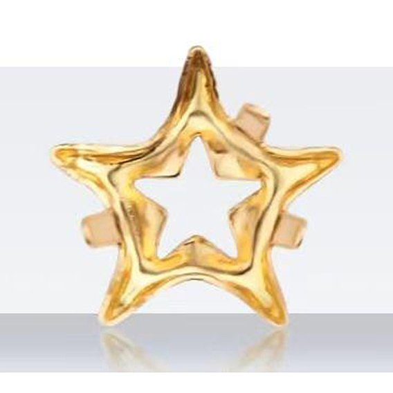 Латунный открытый задний безель с пришивными штифтами, настройки когтей для остроконечных страз, звезда