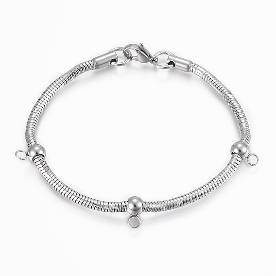 304 Stainless Steel Chain Bracelet Making, with Lobster Claw Clasps