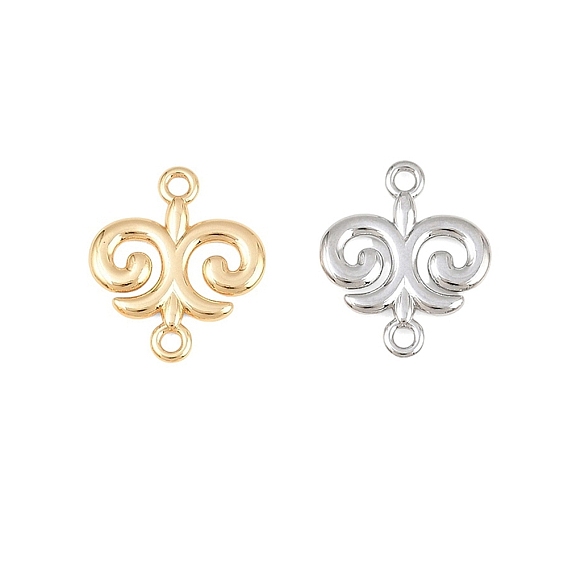 Brass Connector Charms, Fleur De Lis