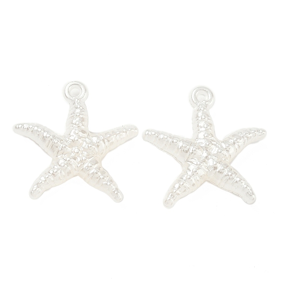 Непрозрачные подвески смолы, морская звезда, с железной платиной петлей