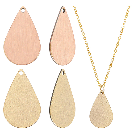 30 шт. 2 цвета латунные подвески, слеза