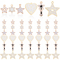 48 шт 6 стили подвески из сплава эмали, звезда и сердца