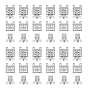 100 ensembles 2 brins 4 trous 304 fermoirs à boîte en acier inoxydable, fermoirs multibrins, rectangle avec fleur