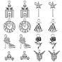 80 pièces 8 styles pendentifs en alliage de style tibétain sur le thème de Cendrillon, formes mixtes